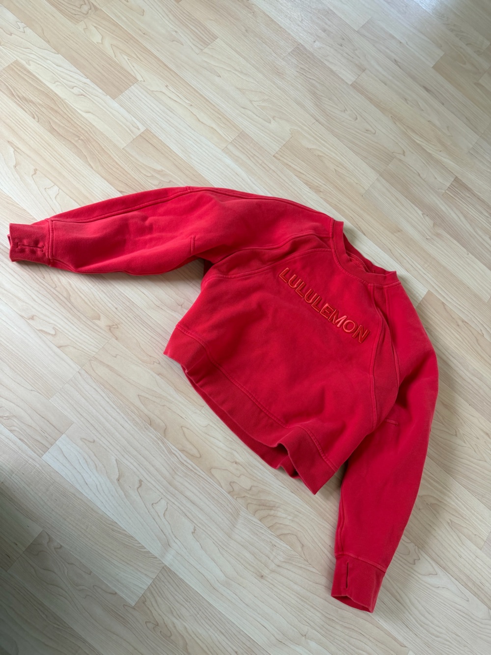 lululemon athletica Red Sweatshirt